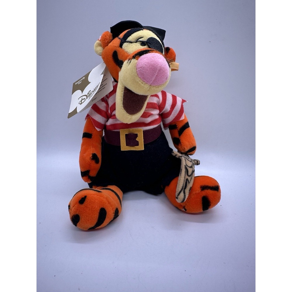 Disney Bean Bag Plush - PIRATE TIGGER Winnie the Pooh 9 inch‎ Mint w/Tag